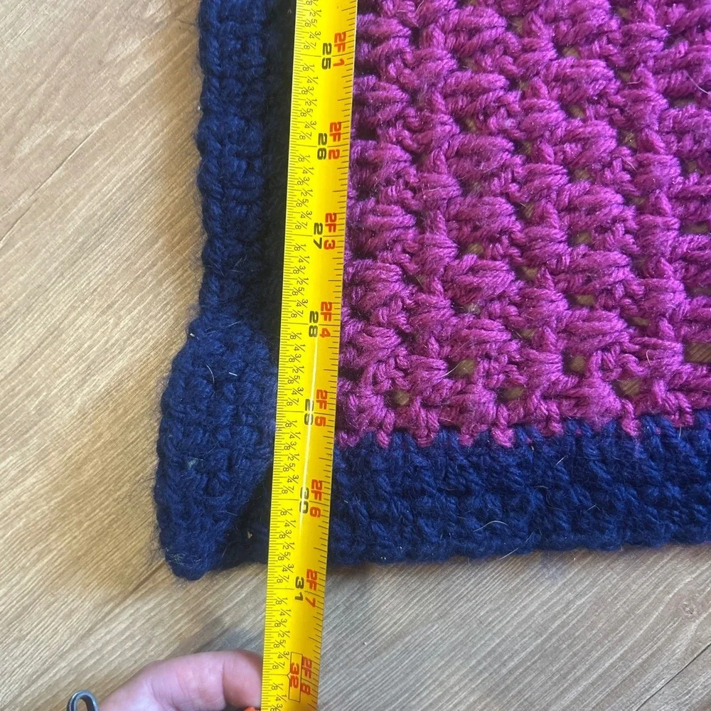 Handmade crochet throw